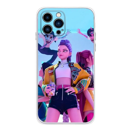 KPop D-Demon H-Hunters Phone Case For iPhone 16 15 14 13 12 11 Pro Max Mini X XS SE 7 8 Plus 16E Shockproof Non-Slip Soft Cover